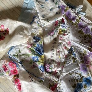 Vintage tablecloths and handkerchiefs. Various sizes, all rectangular or square